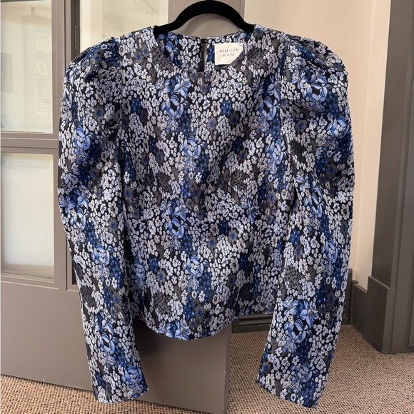 Hyacinth House (Anthropologie) - Priscilla Puff Sleeve Jacquard Top Size M/L - Picture 2 of 9